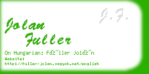 jolan fuller business card